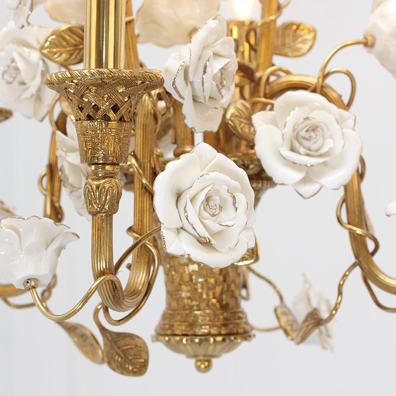 French Floral Chandelier - Jewellery Top Lighting