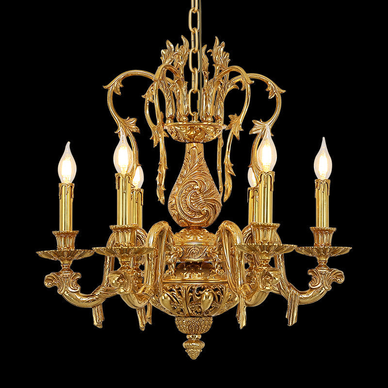 Georgian Antique Chandelier 6 Light - Jewellery Top Lighting