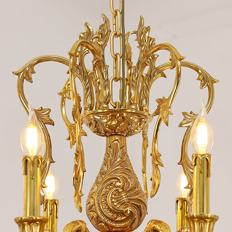 Georgian Antique Chandelier 6 Light - Jewellery Top Lighting