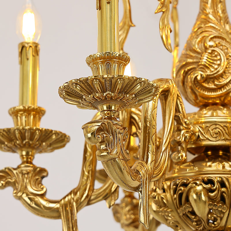 Georgian Antique Chandelier 6 Light - Jewellery Top Lighting