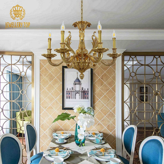 Georgian Chandelier 6 Light - Jewellery Top Lighting