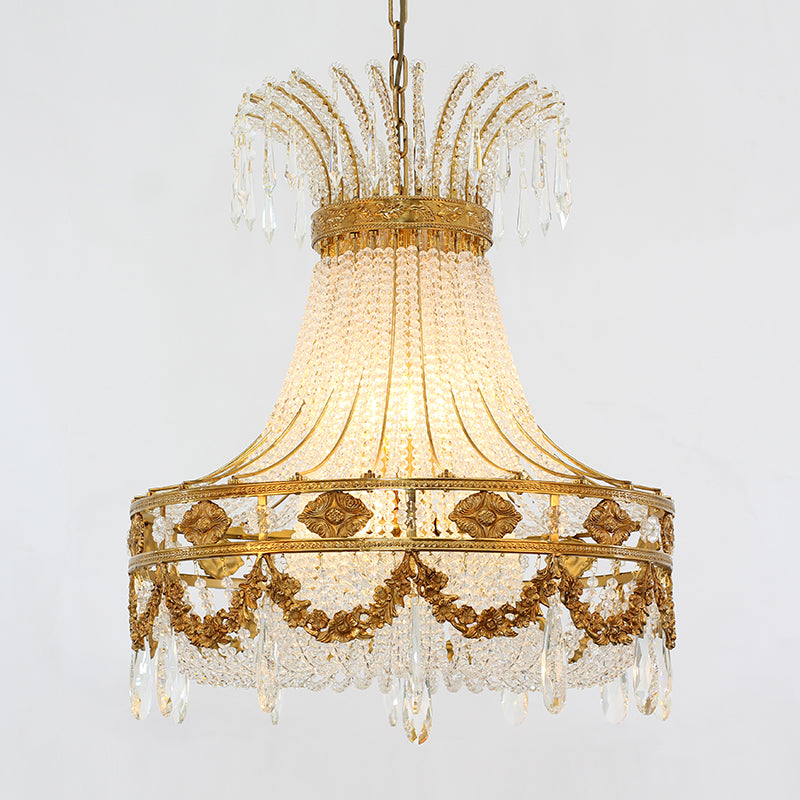 Front view of the Gilded Reverie Gold Pendant Lamp
