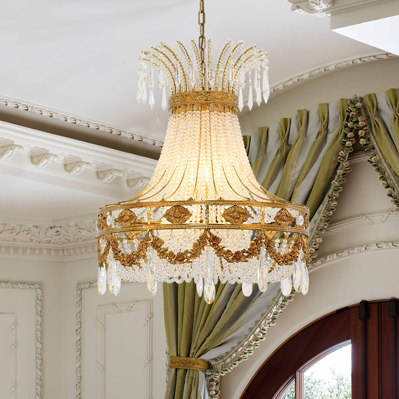 Gilded Reverie Gold Pendant Lamp showcasing vintage chandelier style