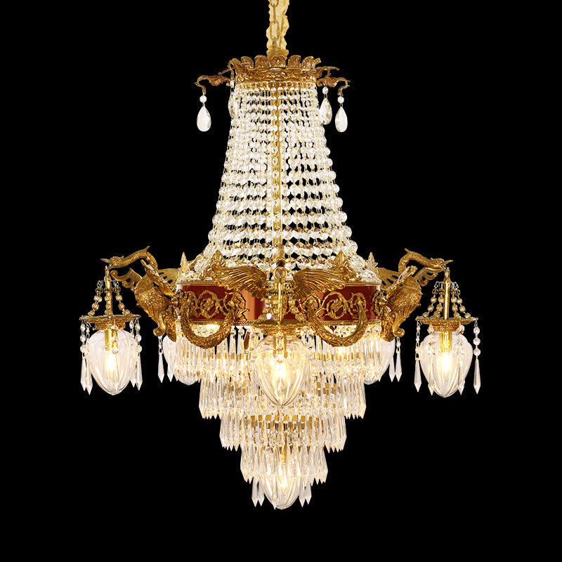 Golden Swan Baroque Chandelier