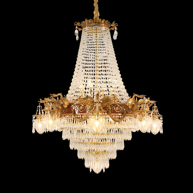 Golden Swan Baroque Chandelier