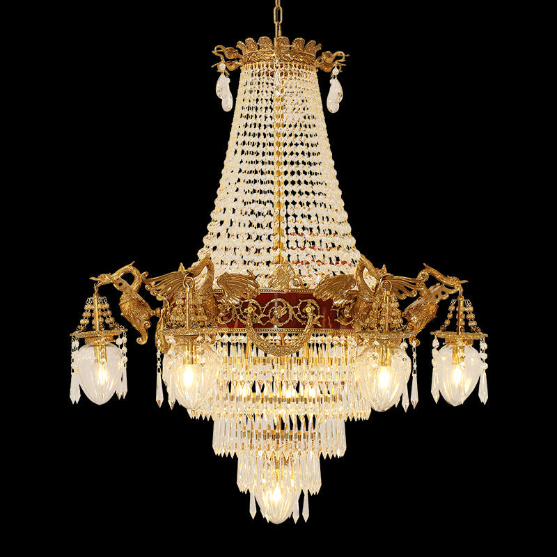 Golden Swan Baroque Chandelier