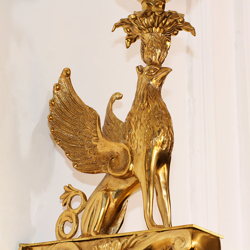 Griffin Brass Wall Lamp - Jewellery Top Lighting