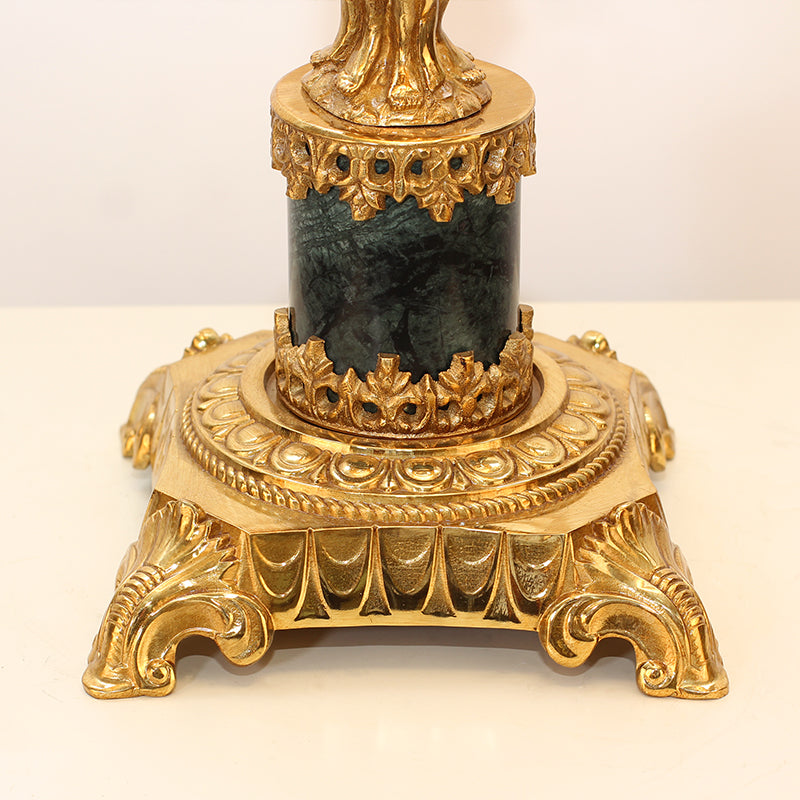 Marble base detail on Hecate Trinity Antique Table Lamp