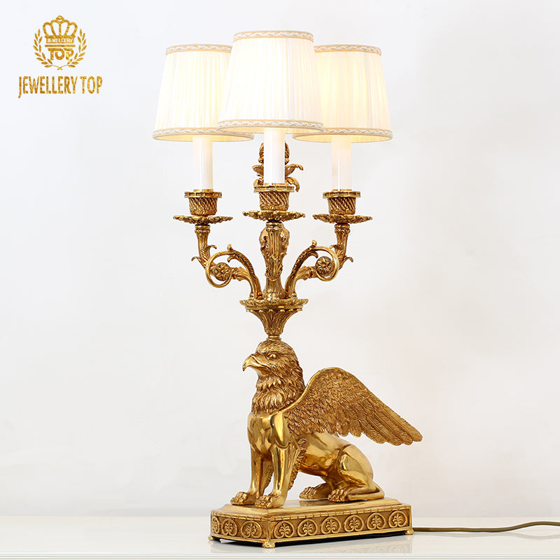 Imperial Heritage Bronze Antique Table Lamp – Front view