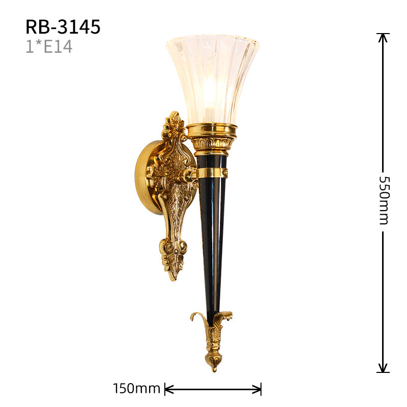 Imperial Torch Brass Wall Lamp - Jewellery Top Lighting