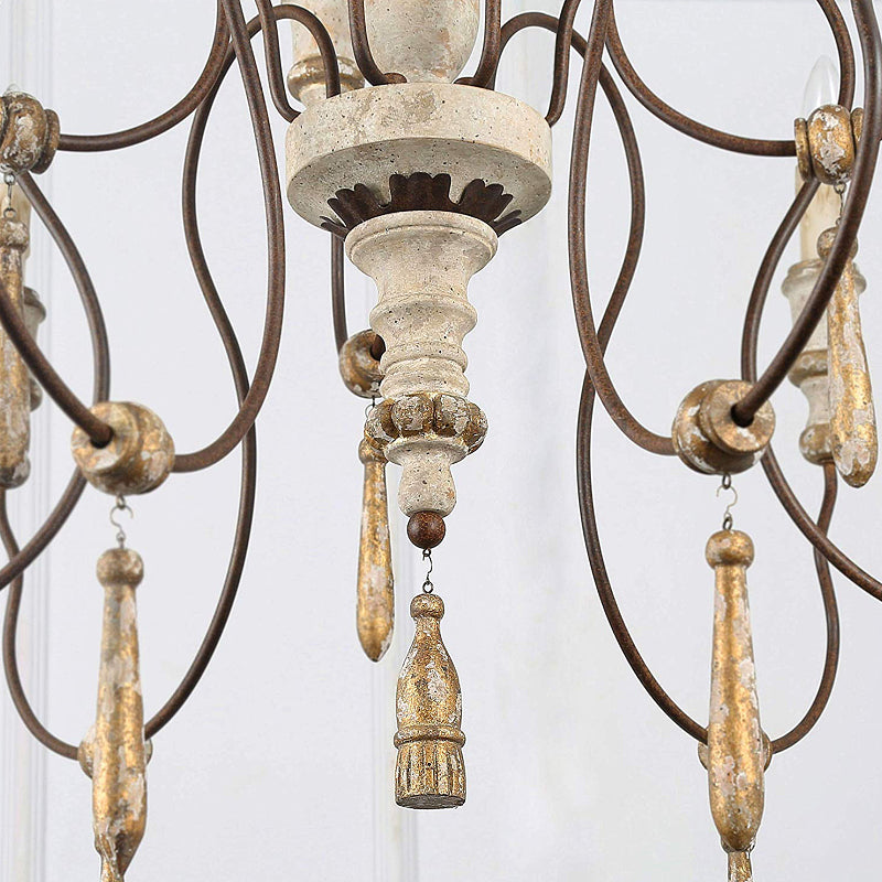 Close-up of Celtic scrollwork and weathered bronze patina on metal framework