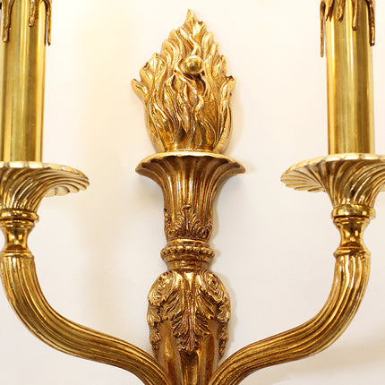 Lumos Flame Vintage Wall Sconce 2 Lights - Jewellery Top Lighting