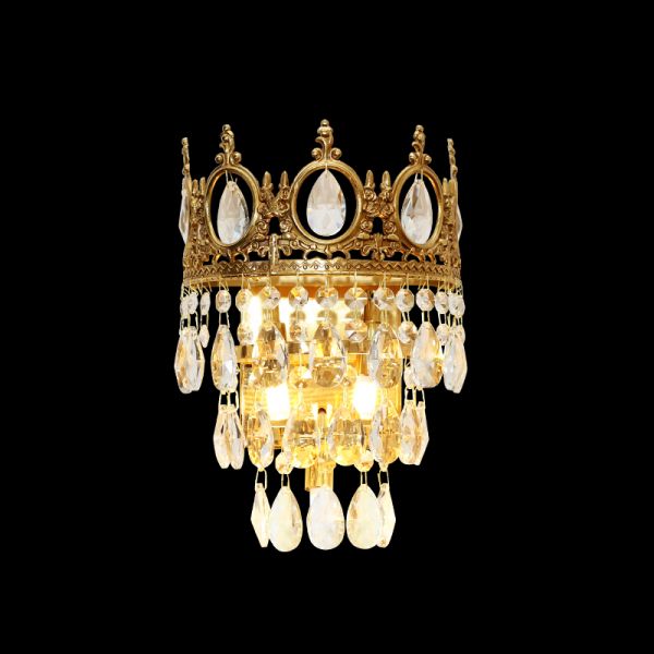 Magnolia Crown Crystal Wall Sconce - Jewellery Top Lighting