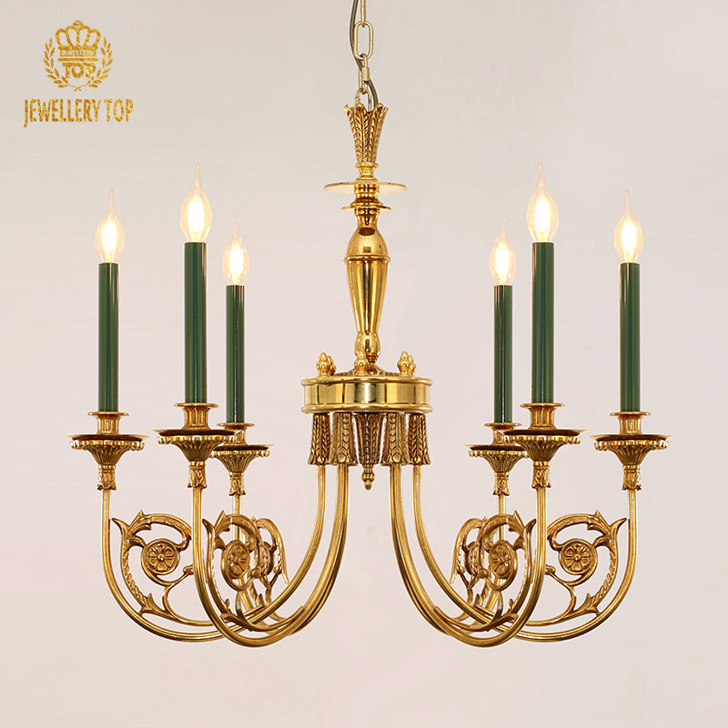 Front view of Maison de Lumière French Candelabra Chandelier