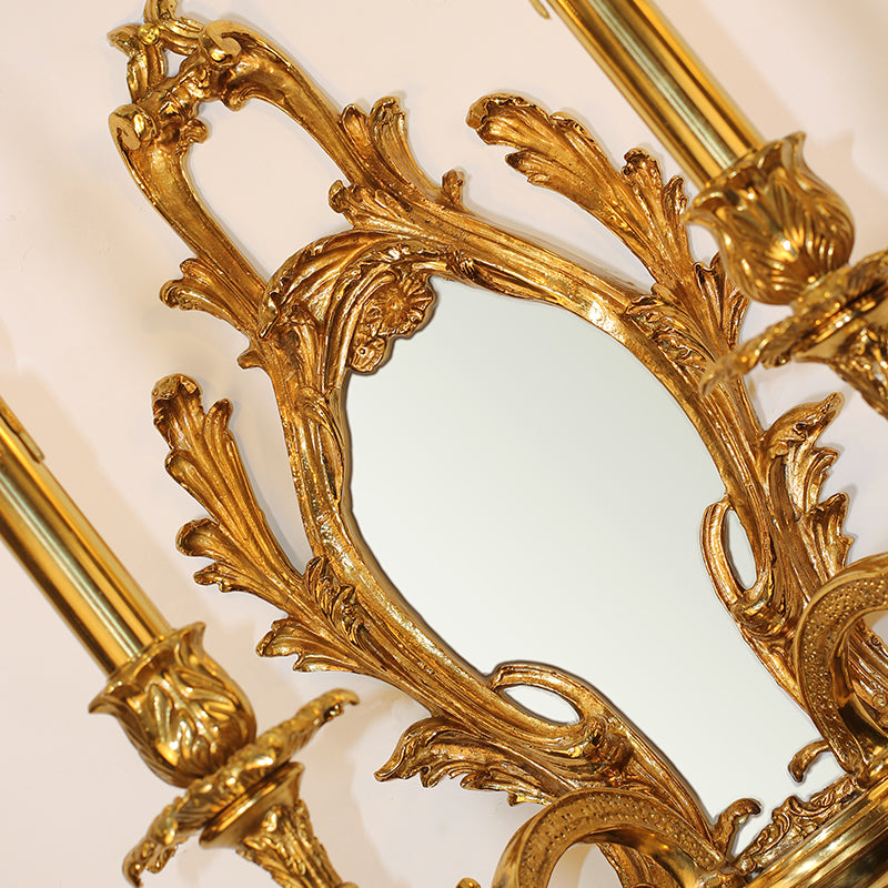 Mirror Brass Wall Lamp With Shade - Jewellery Top Lighting