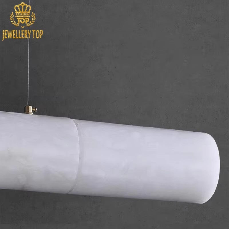 Nebula Beam Alabaster Linear Pendant Lamp
