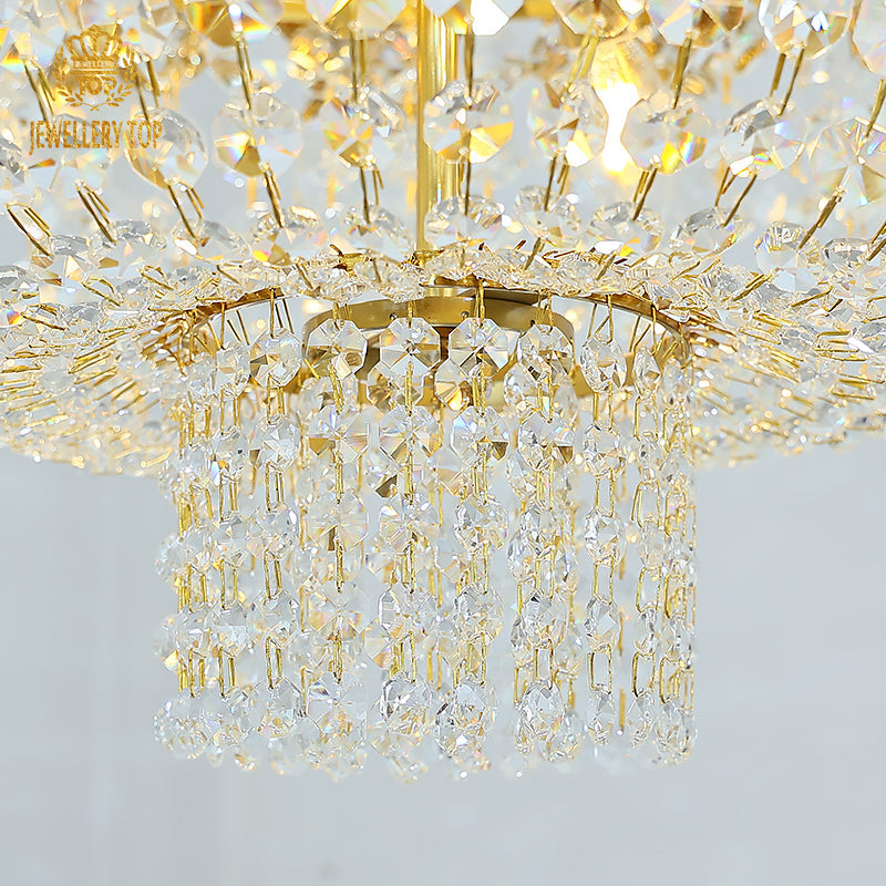 Ornate Rococo Splendor Chandelier - Jewellery Top Lighting