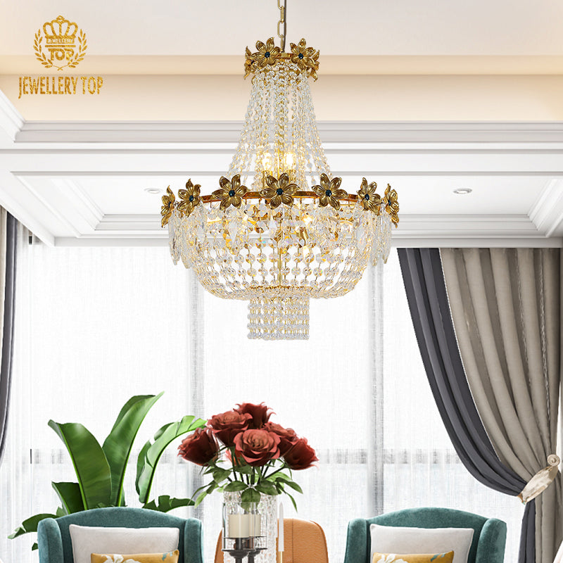 Ornate Rococo Splendor Chandelier - Jewellery Top Lighting