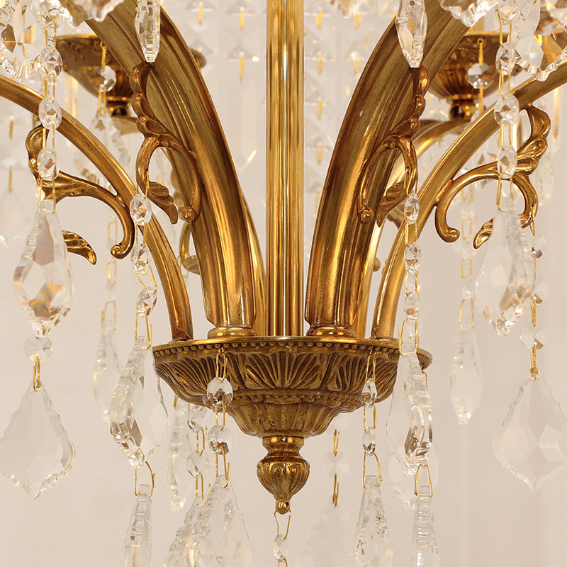 Parisian Splendor French Crystal Pendant Lamp showcasing elegant crystal accents