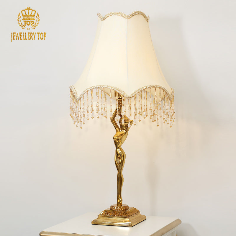 Princess Antique Table Lamp - Jewellery Top Lighting