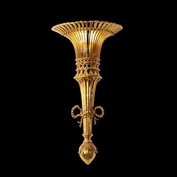 Prometheus Flame Brass Wall Lamp - Jewellery Top Lighting