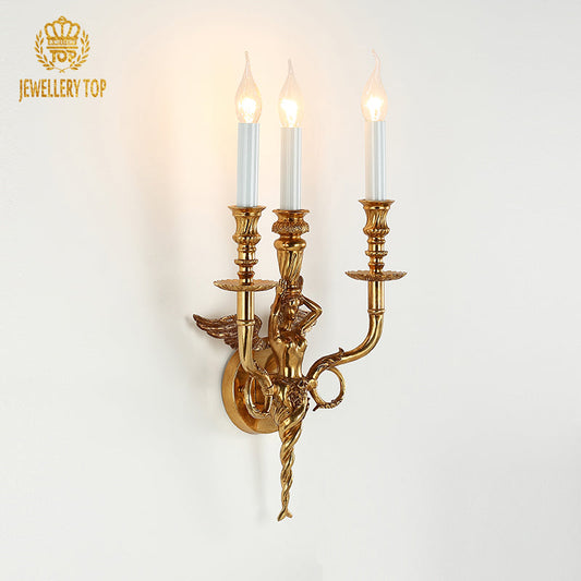 Rococo Brass Wall Lamp - Jewellery Top Lighting