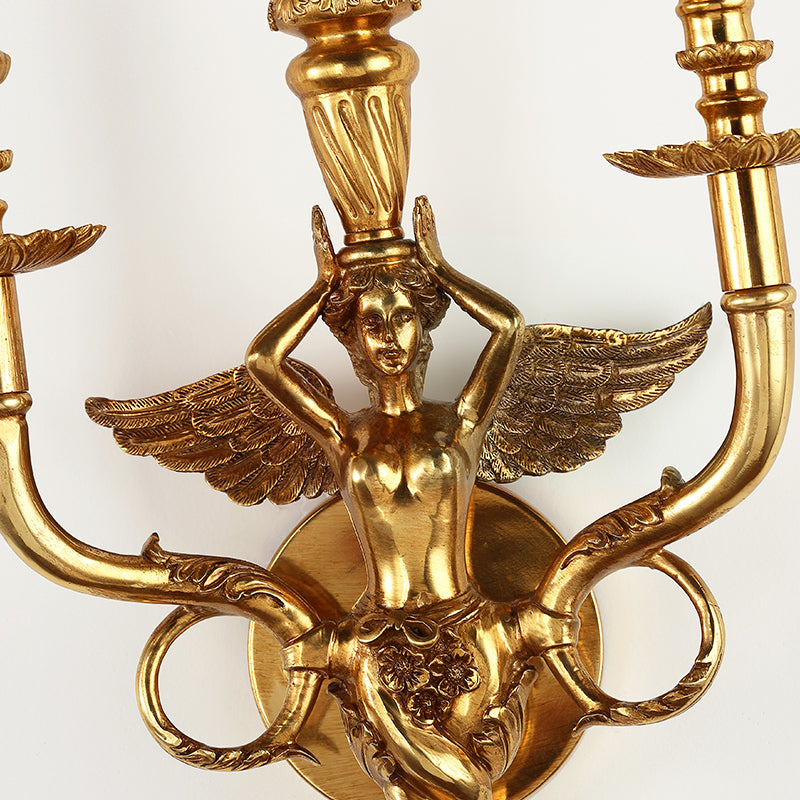 Rococo Brass Wall Lamp - Jewellery Top Lighting