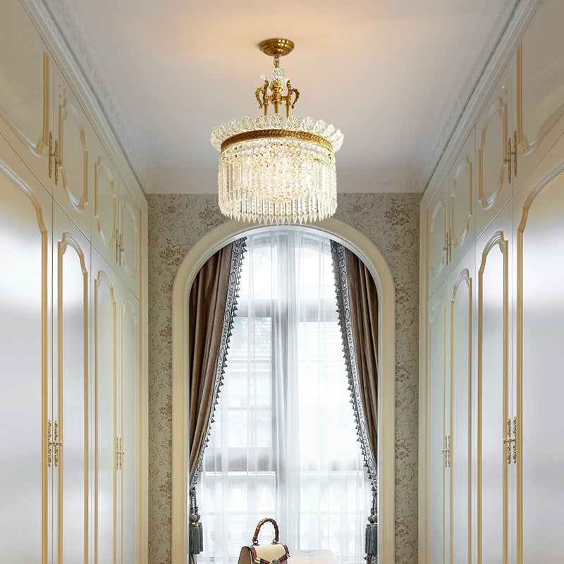 Artistic angle of the Roman Elegance Italian Pendant Lamp in ambient light