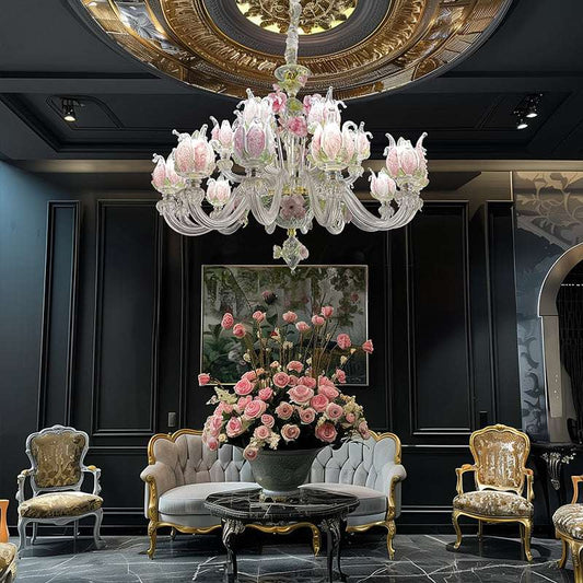Rose Garden Murano Chandelier