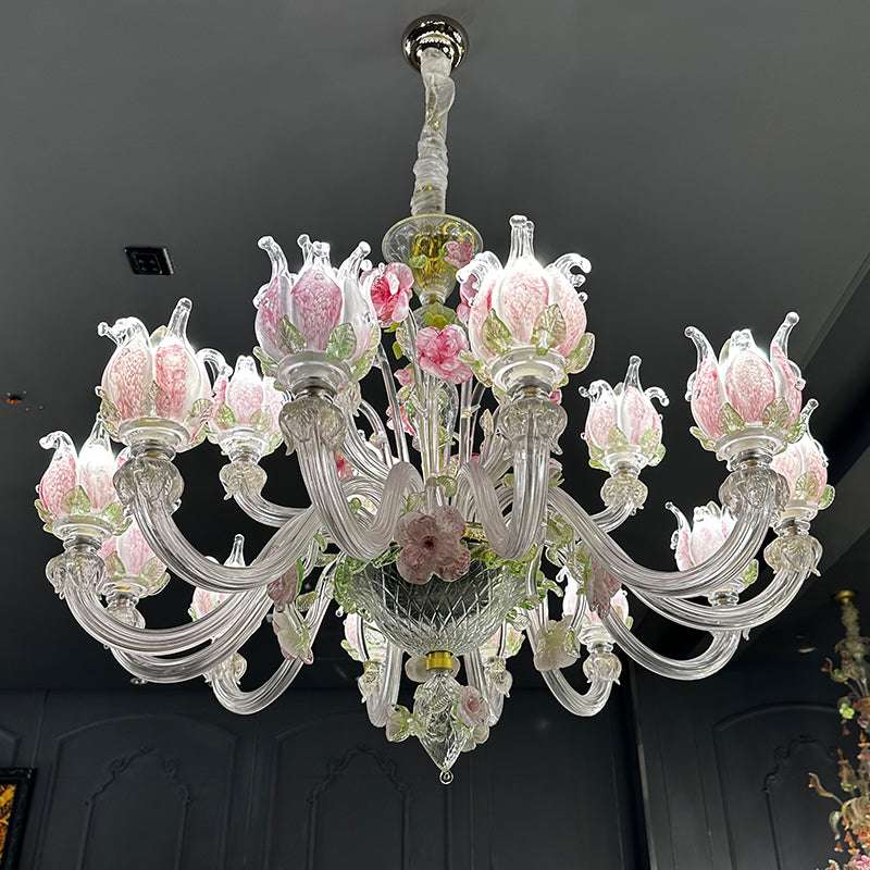 Rose Garden Murano Chandelier