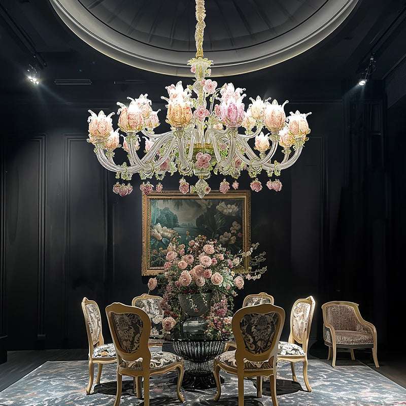 Rose Garden Murano Chandelier