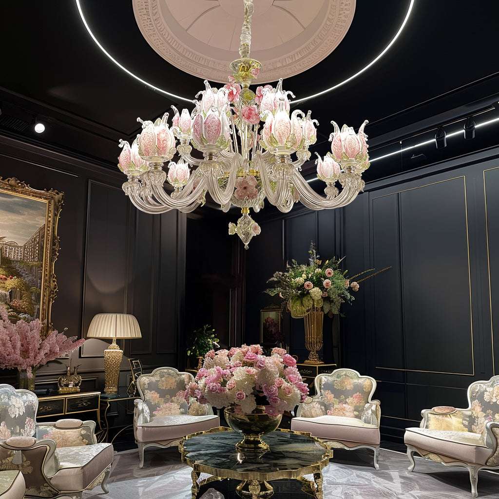 Rose Garden Murano Chandelier