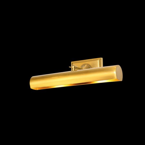 Simple Brass Gold Picture Light - Jewellery Top Lighting
