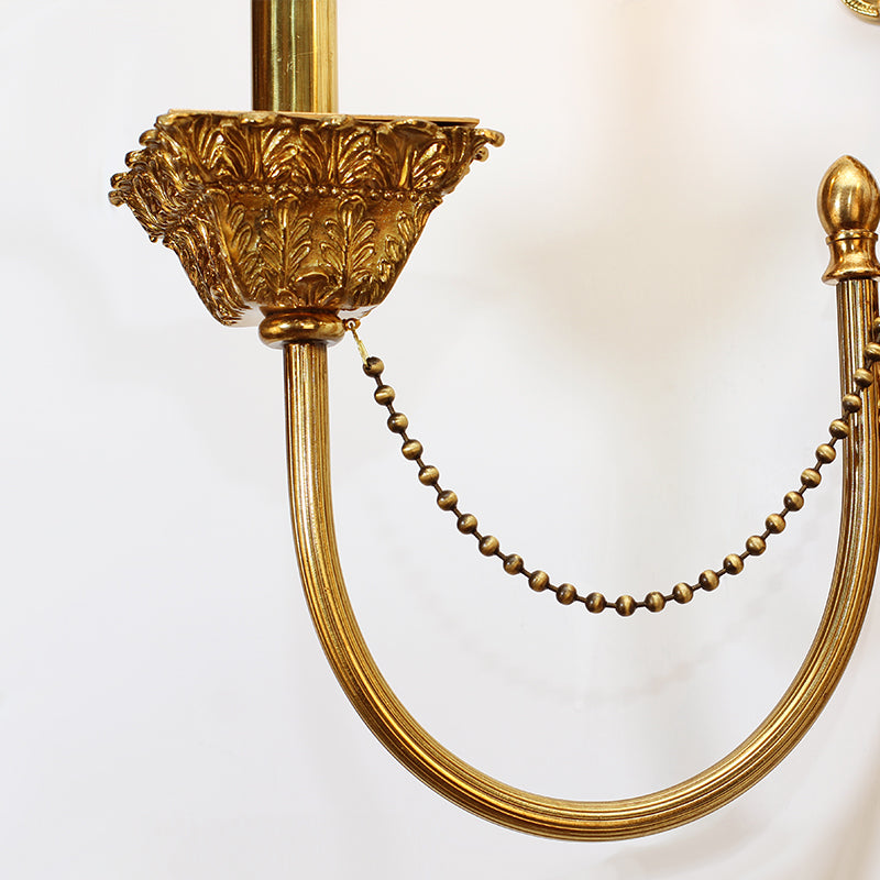 Simple French Brass Wall Lamp - Jewellery Top Lighting