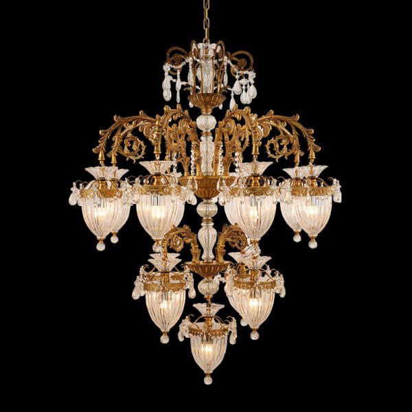 Theia Vintage Chandelier Glass Lampshade - Jewellery Top Lighting