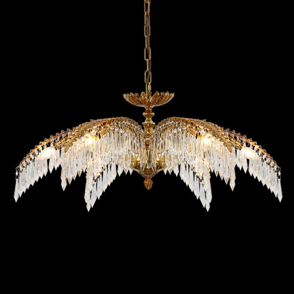 Tropical Radiance Palm Leaf Chandelier