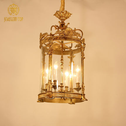 Artistic angle of the Veritas vintage pendant lantern in a modern interior