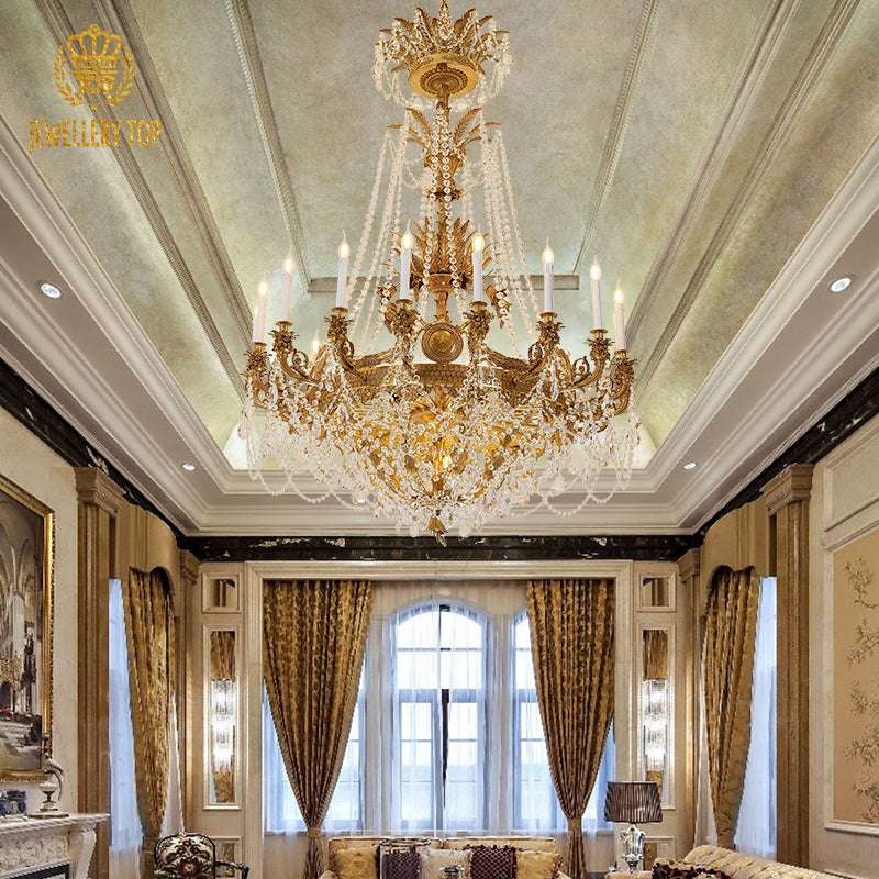 crystal-cascade-on-venus-orb-brass-chandelier-light-reflection