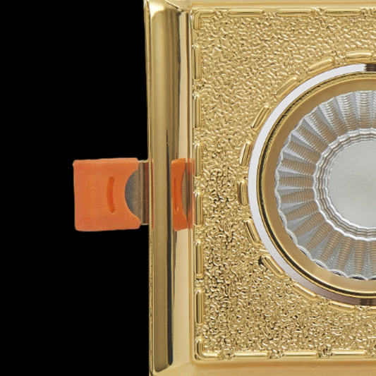 Victorian Brass Downlight Retangular 110 mm