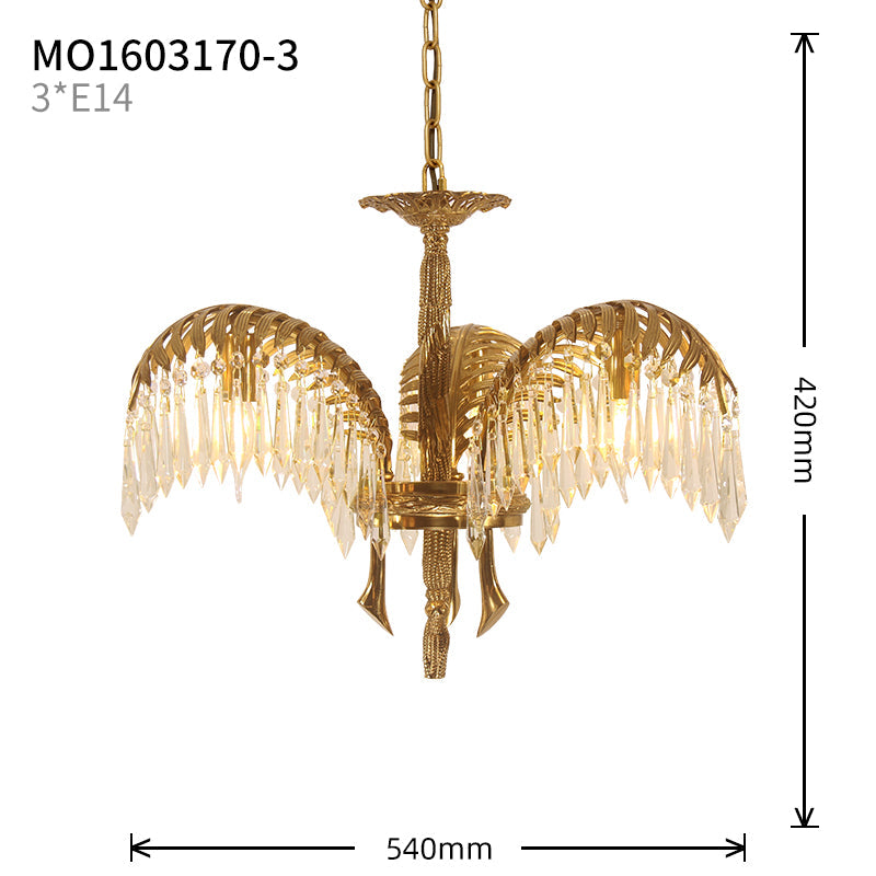 Victorian Palm Chandelier - Jewellery Top Lighting