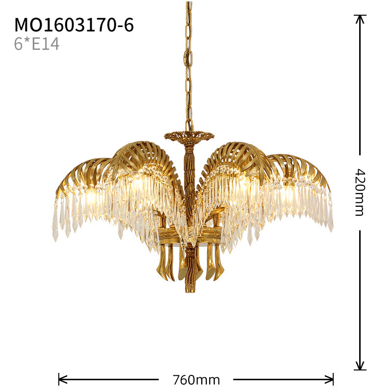Victorian Palm Chandelier - Jewellery Top Lighting