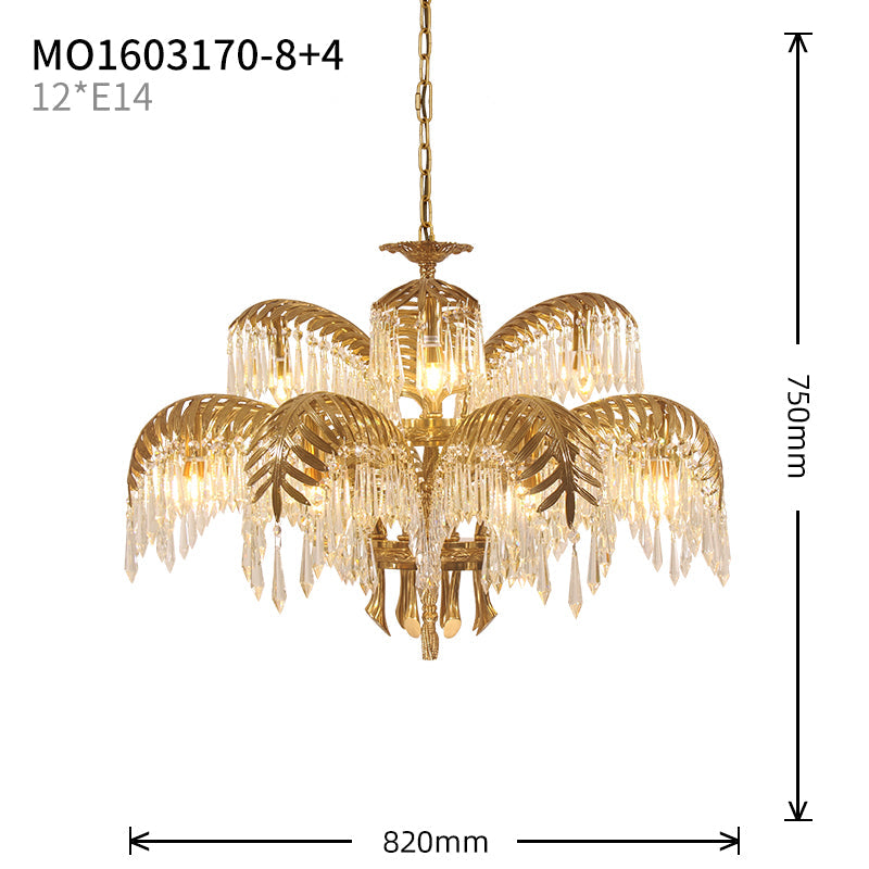 Victorian Palm Chandelier - Jewellery Top Lighting