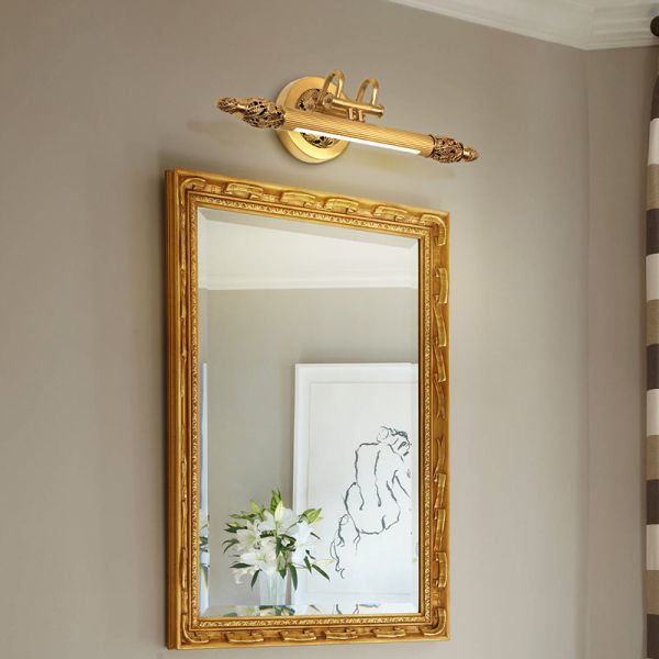 Vintage Brass Picture Wall Light - Jewellery Top Lighting