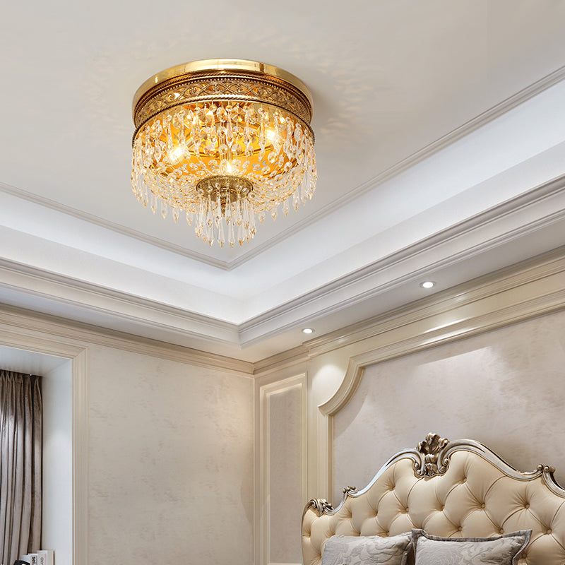 Vintage flush mount ceiling light adding elegance to a modern interior