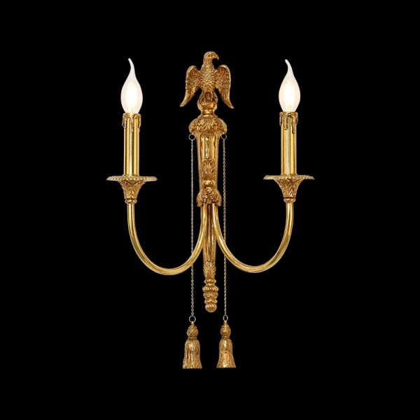 Zephyrion Eagle Baroque Brass Wall Lamp - Jewellery Top Lighting