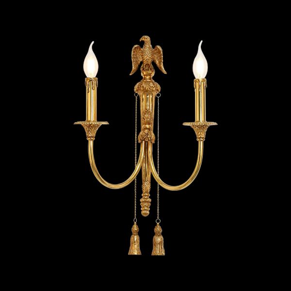 Zephyrion Eagle Baroque Brass Wall Lamp - Jewellery Top Lighting