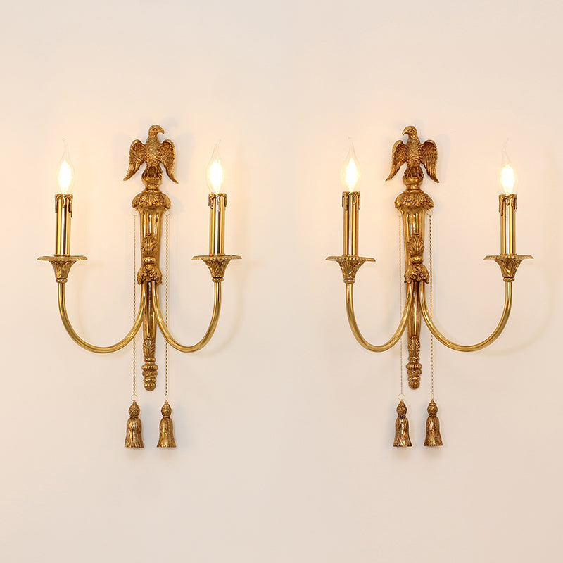 Zephyrion Eagle Baroque Brass Wall Lamp - Jewellery Top Lighting