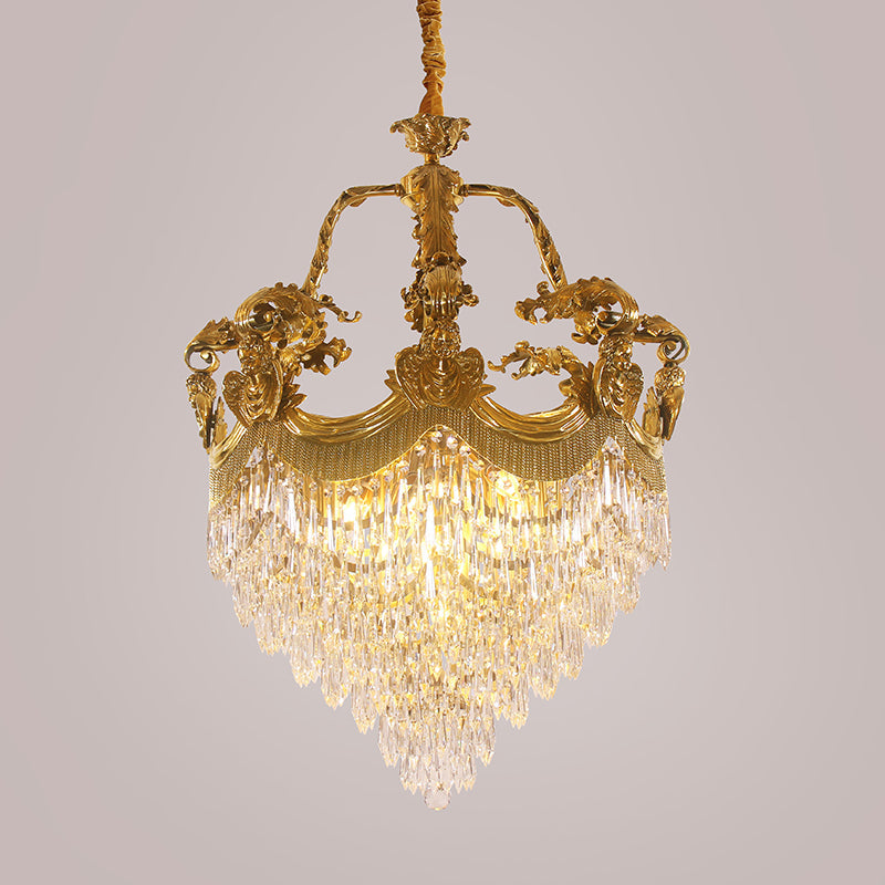 Court Style Bronze Crystal Chandelier