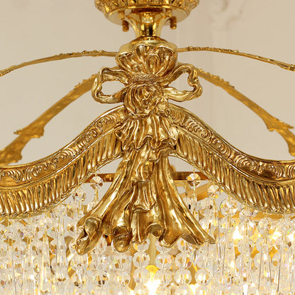 Royal Crown Crystal Ceiling Lamp