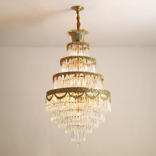 antique brass crystal chandelier